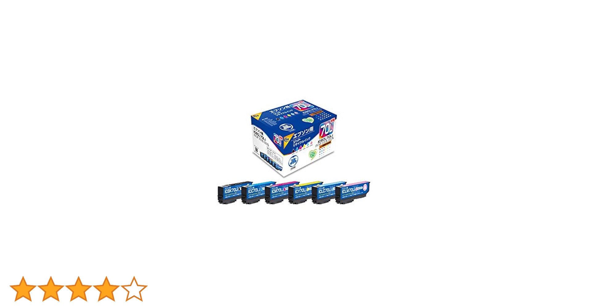 エプソン用リサイクルインクカートリッジ 6本70Lと他２色プリンター付き Amazon.co.jp: ジット エプソン(EPSON)対応 リサイクルインク
